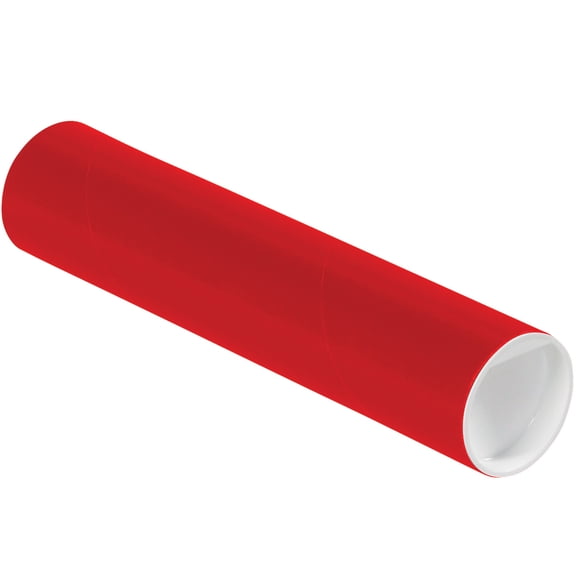 Staples Mailing Tubes with Caps 2" x 9" Red 50/Case P2009R