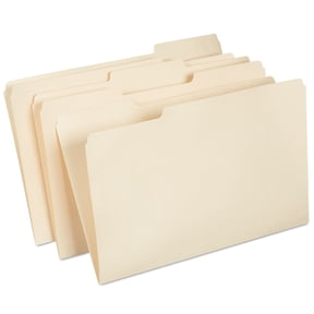 Staples Manila 3-Tab File Folders Legal Assorted Position 100/Box TR56680