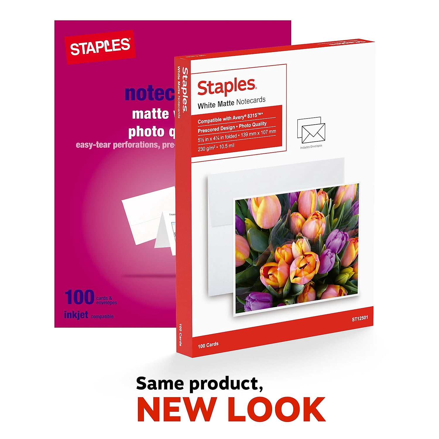 Staples Table Card Staples Matte Notecards 5.5