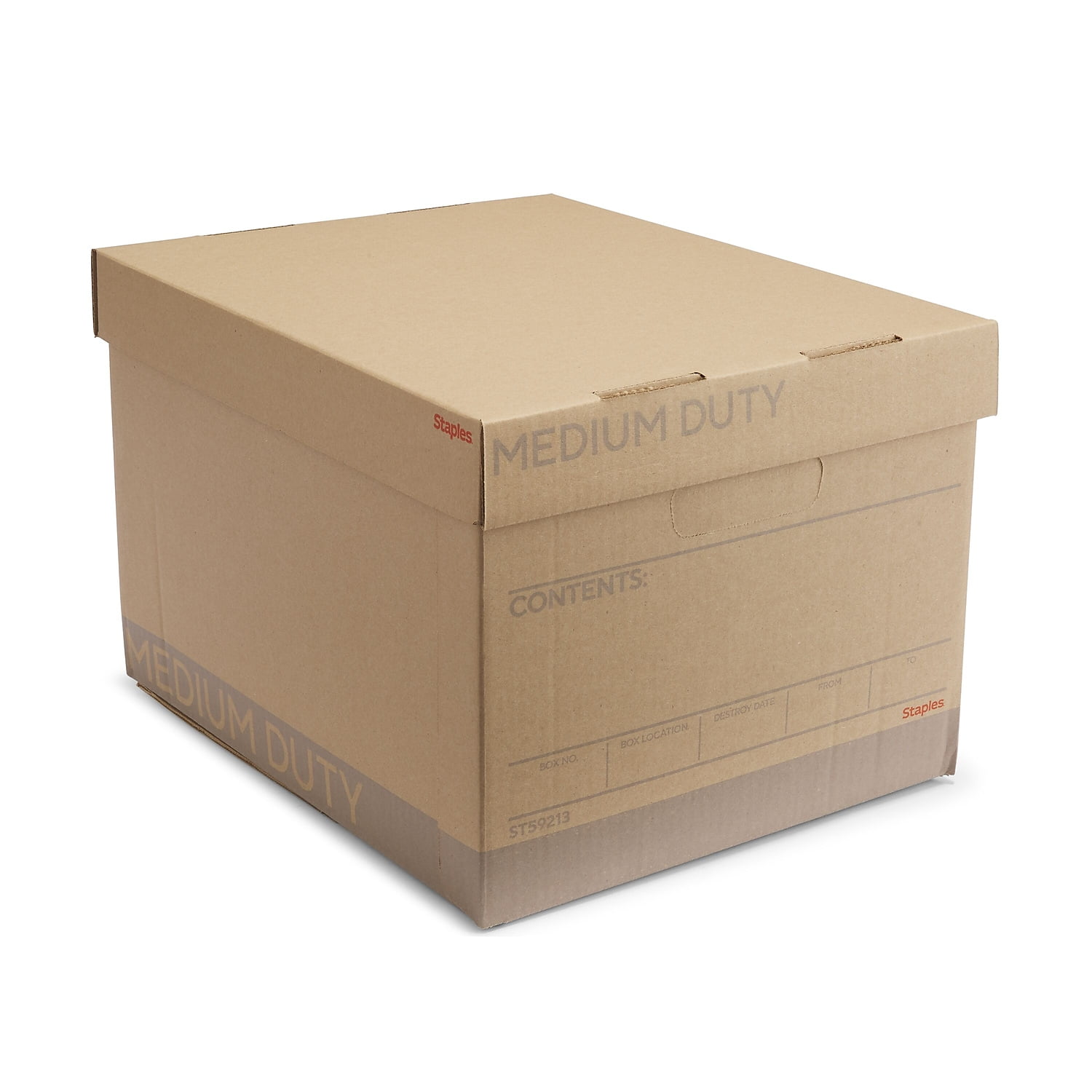 Staples Basic-duty 100% Recycled Storage Box, 4 Pack