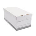 thumbnail image 1 of Staples Medium Duty 50% Recycled Corrugated File Box Lift Off Lid Letter Size White/Gray 4/Carton, 1 of 9