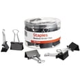 thumbnail image 1 of Staples Medium Metal Binder Clips Black 1 1/4" Size with 5/8"Capacity 831602, 1 of 2