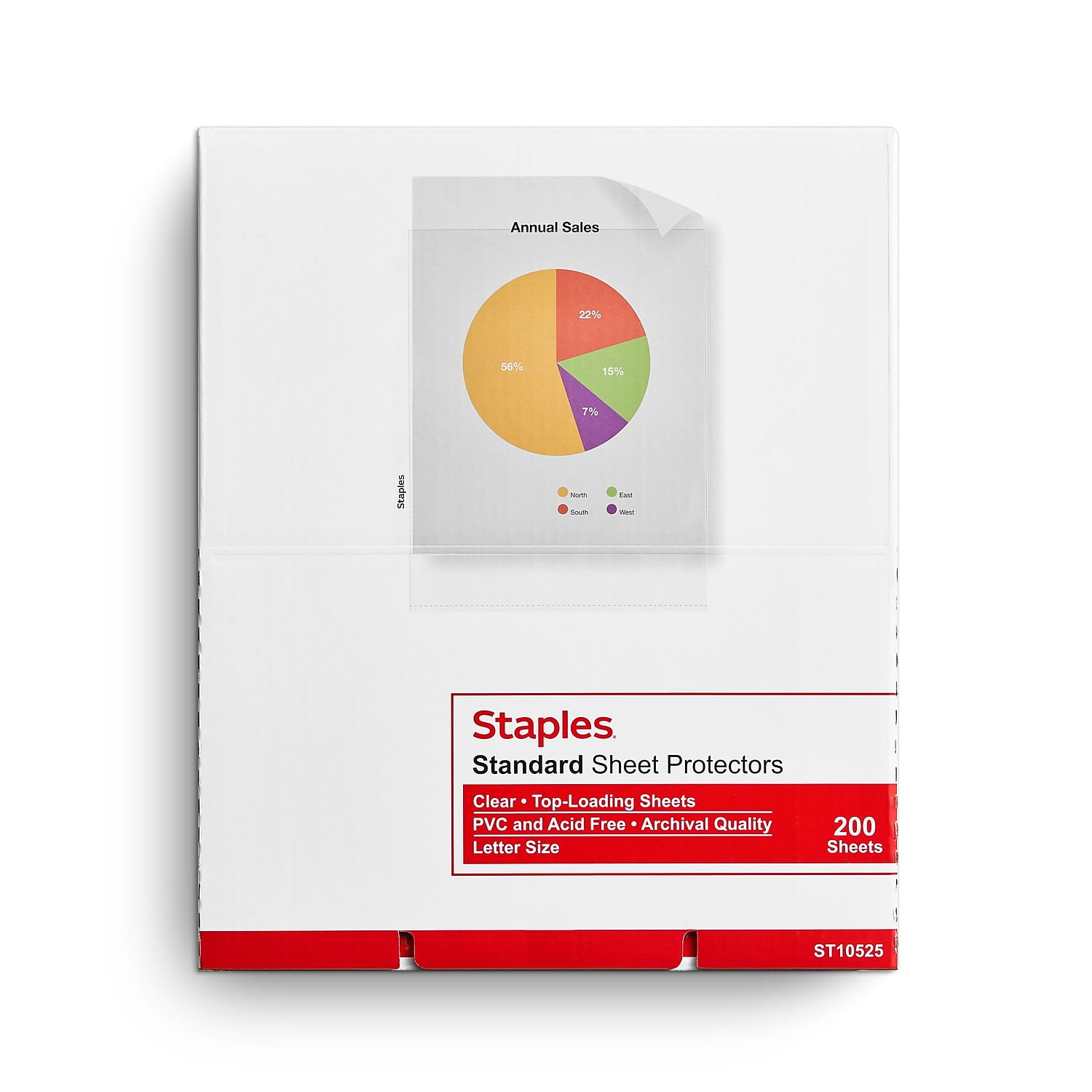 Staples Medium Weight Sheet Protectors Clear 200/Box (10525) ST10525CC