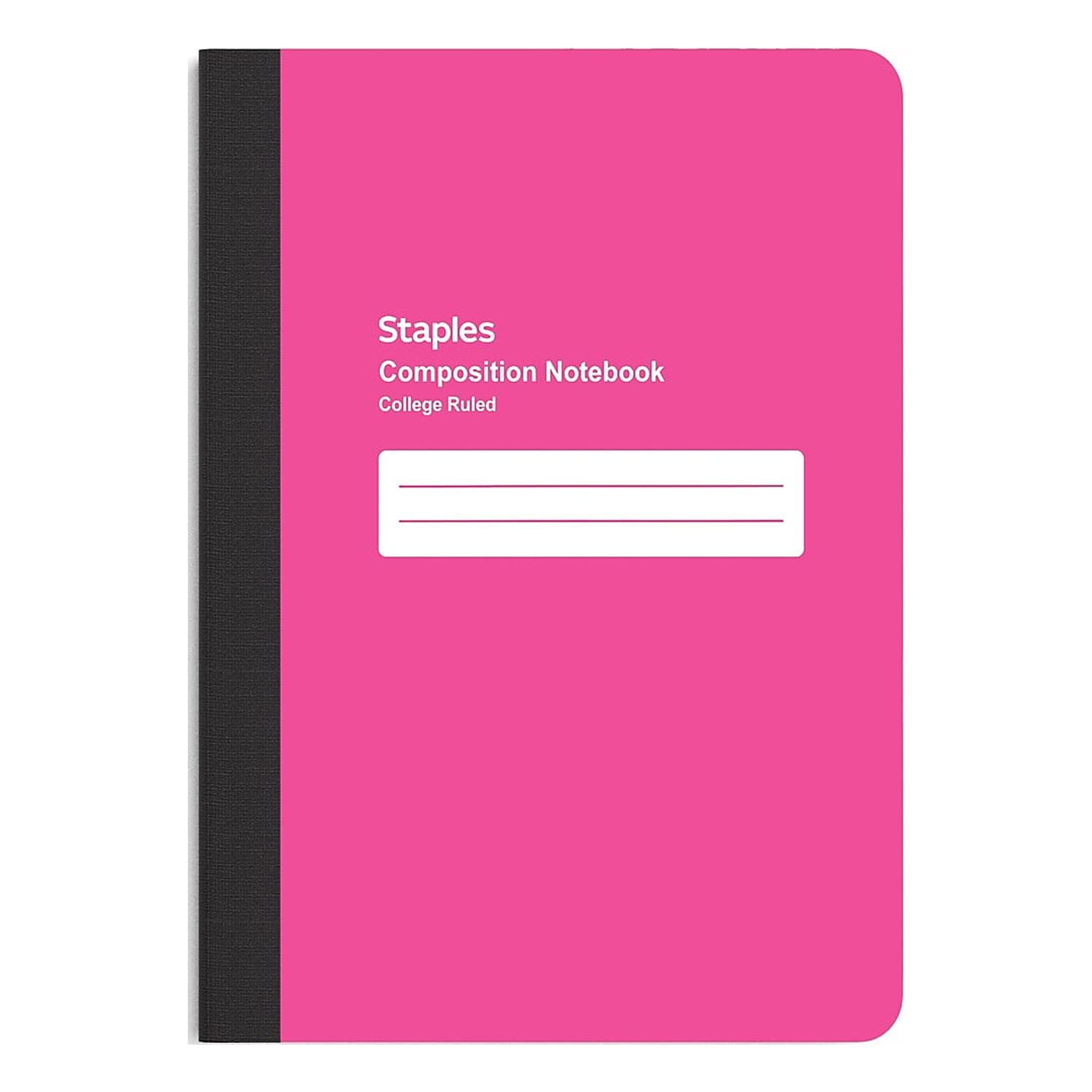 Staples Mini Poly Composition Notebook Pink 5" x 7" Each (24491