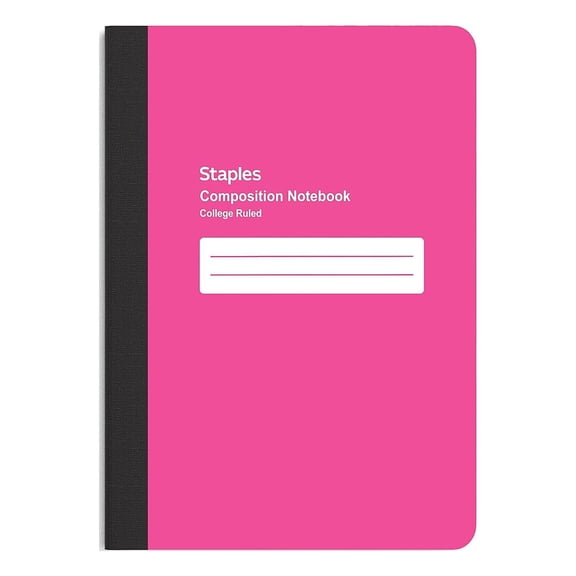 Staples Mini Poly Composition Notebook Pink 5" x 7" Each (24491) TR24491N/24491