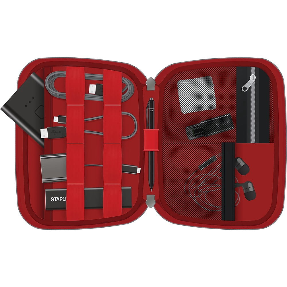 Staples Mobile Accessory Organizer Black/Red 2705490 - Walmart.com