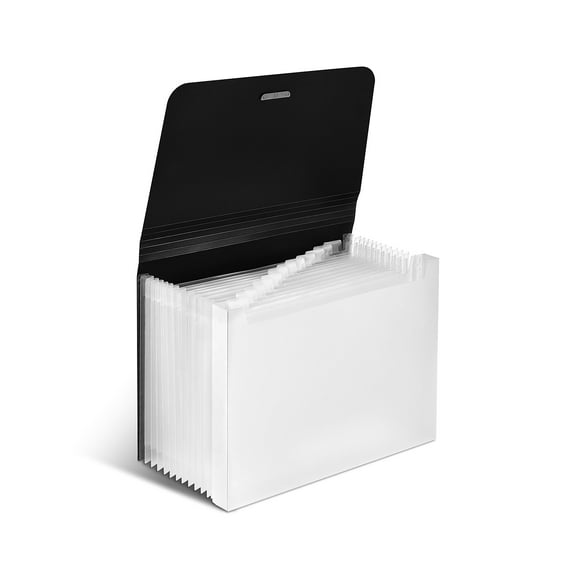 Staples Moisture Resistant Plastic Accordion File 13-Pocket Letter Size Black (TR51806)