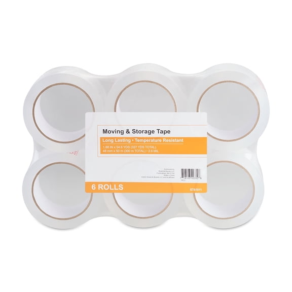 Staples Moving and Storage Packing Tape 1.88"W x 54.6 yds. Clear 12/Carton 61011-CCVS