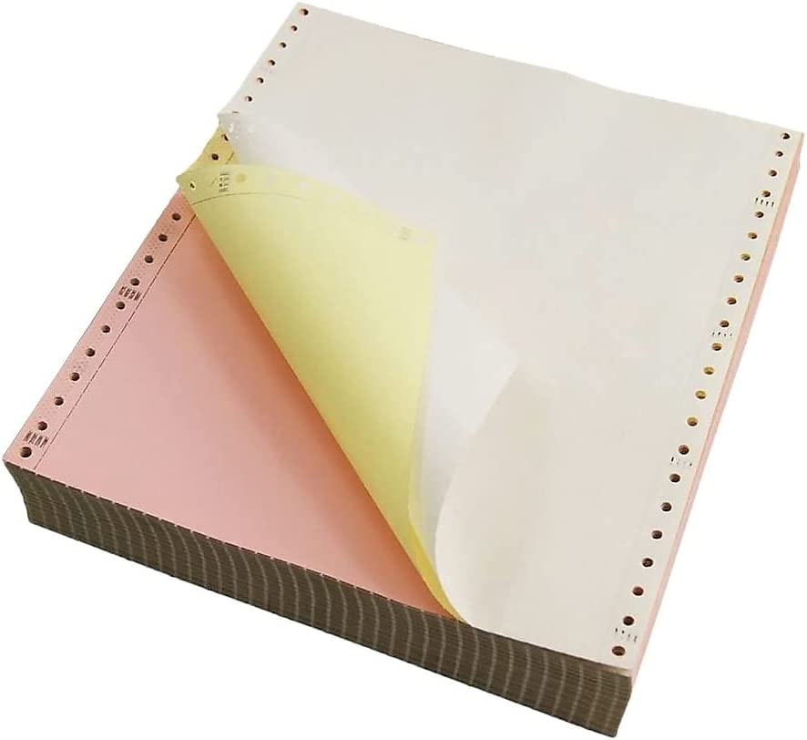 KDM 2-Part Carbonless Dot Matrix Paper – 9.5" X 5.5", White/Canary, 2800 Sheets Per Carton