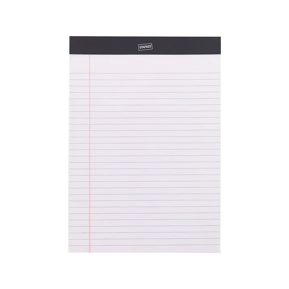 Staples Notepads 8.25" x 11.75" Wide White 50 Sh./Pad 72 Pads/PK TR57339CT