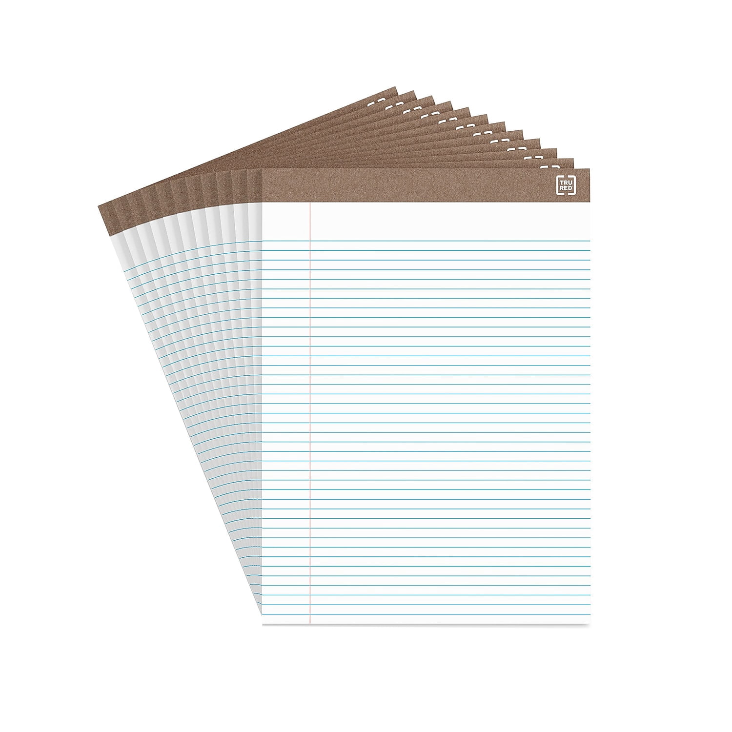 Staples Notepads 8.5" x 11.75" Narrow White 50 Sh./Pad 12 Pads/PK (21675) TR58187/21675