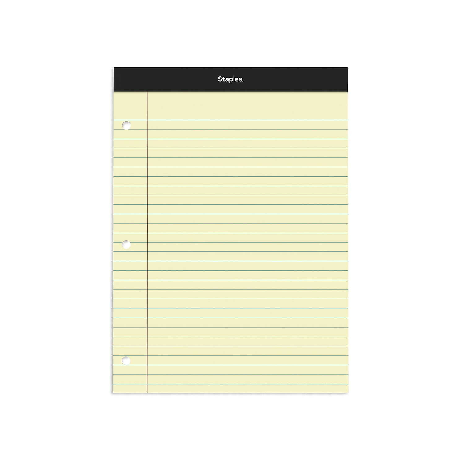 Staples Notepads 8.5" x 11.75" Wide Yellow 100 Sh./Pad 6 Pads/PK 478871