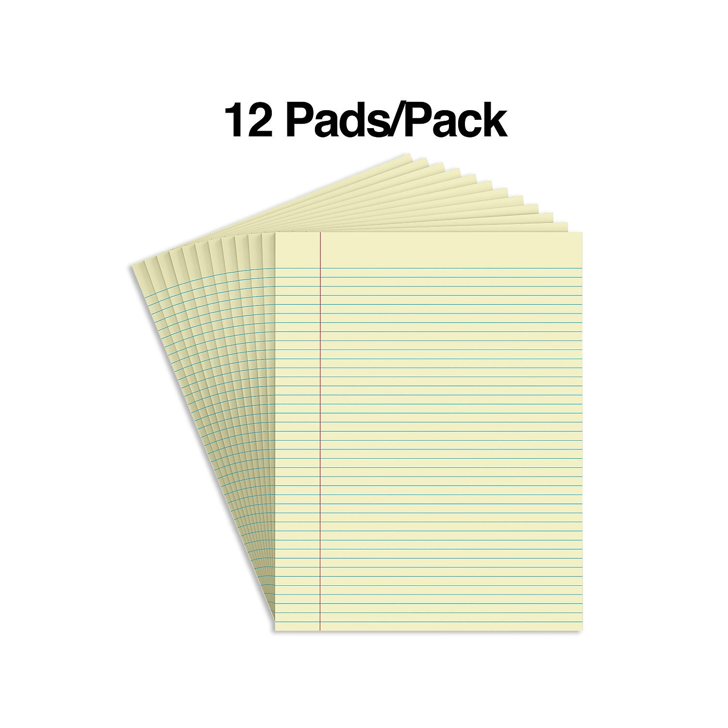 Staples Notepads 8.5" x 11" (US letter) Narrow Ruled Canary 50 Sheets ...