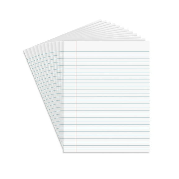Staples Notepads 8.5" x 11" Wide White 50 Sh./Pad 12 Pads/PK 154120
