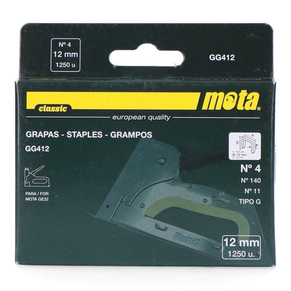 Staples Number 4 12 mm 1000 UNI GG412 Motta