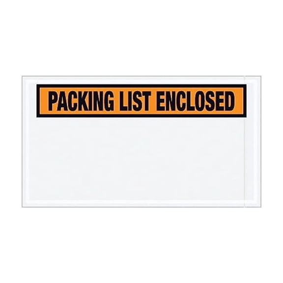 Staples Packing List Envelope 5 1/2" x 10" Orange Panel Face 1000/Pack ENVPQ24