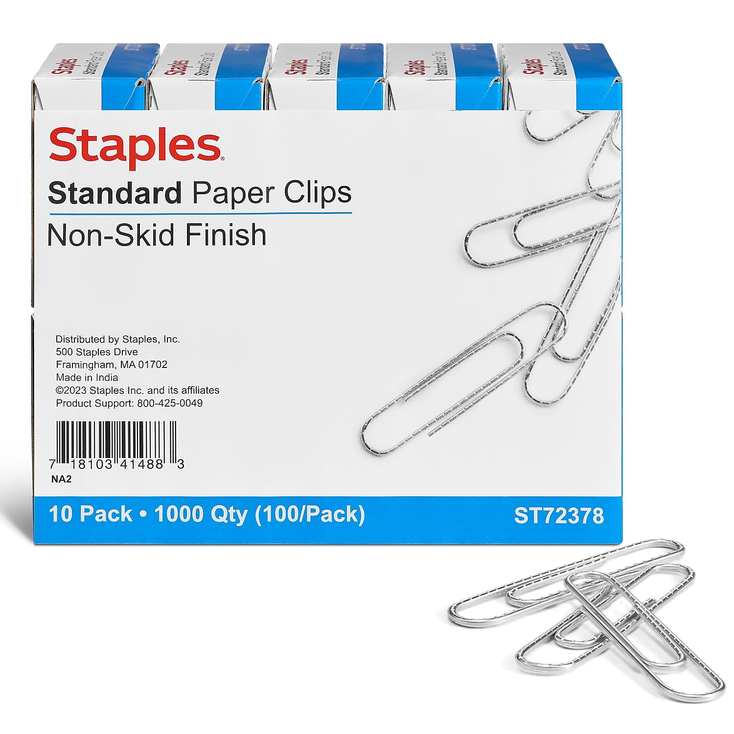 Staples Paper Clips Nonskid 1 000/Pack (A7026599A) ST72378/A70265 ...
