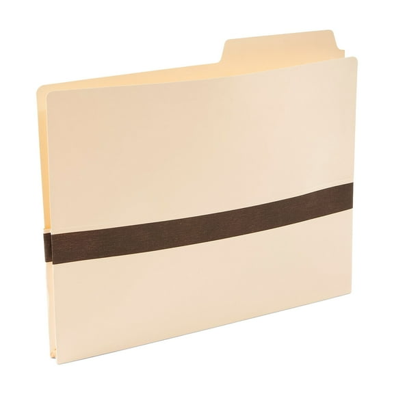 Staples Paper Stock File Pockets 1" Expansion Letter Manila/Blk 50/Bx TR18818