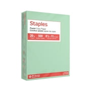 Staples Pastel Colored Copy Paper 8 1/2" x 11" Green 500/Ream (14781)