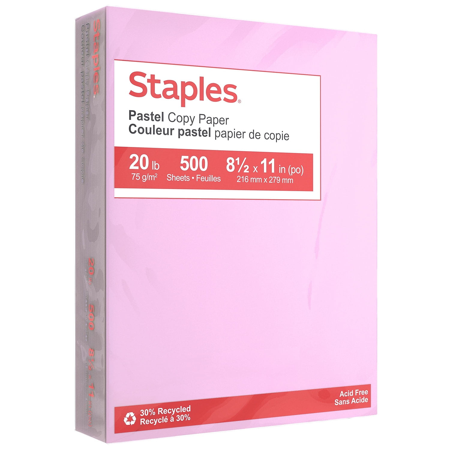 Staples Pastel Colored Copy Paper 8 1/2" x 11" Lilac 500/Ream (14782) 678826