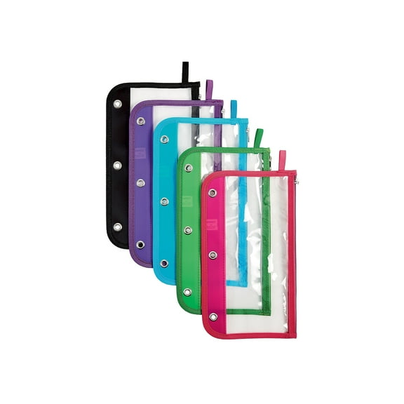 Staples Pencil Case With Zipper Assorted Colors 58572-CC