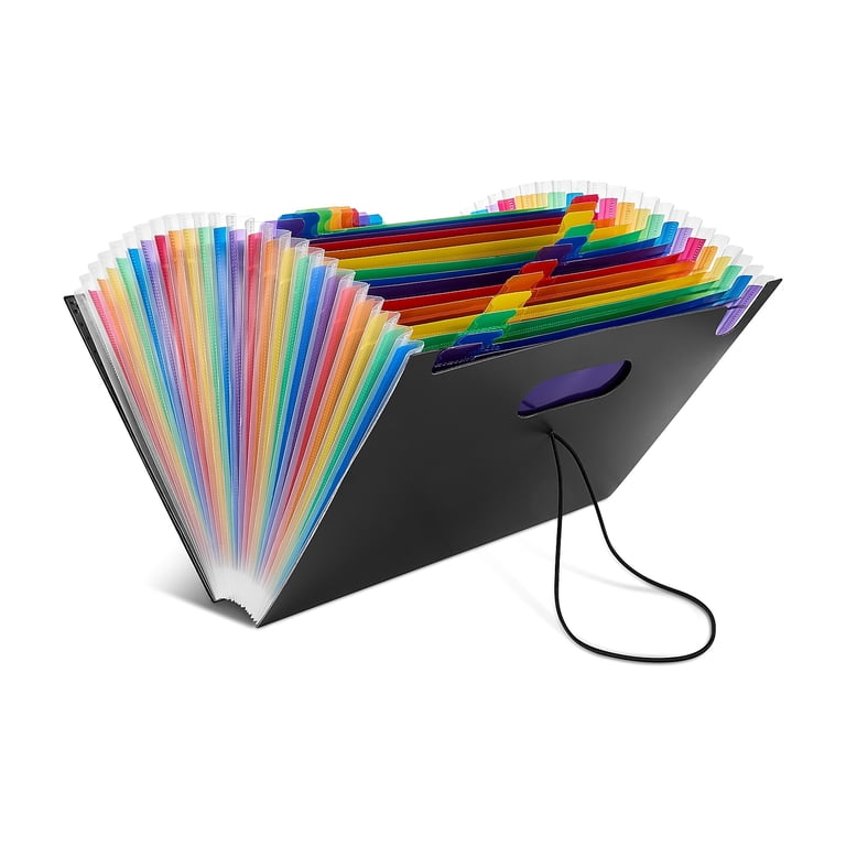 Staples Plastic Accordion File 25-Pocket Letter Size Multicolor