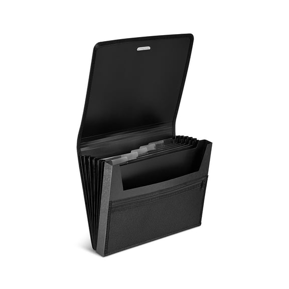Staples Plastic Accordion File 7-Pocket Letter Size Black (TR51820)