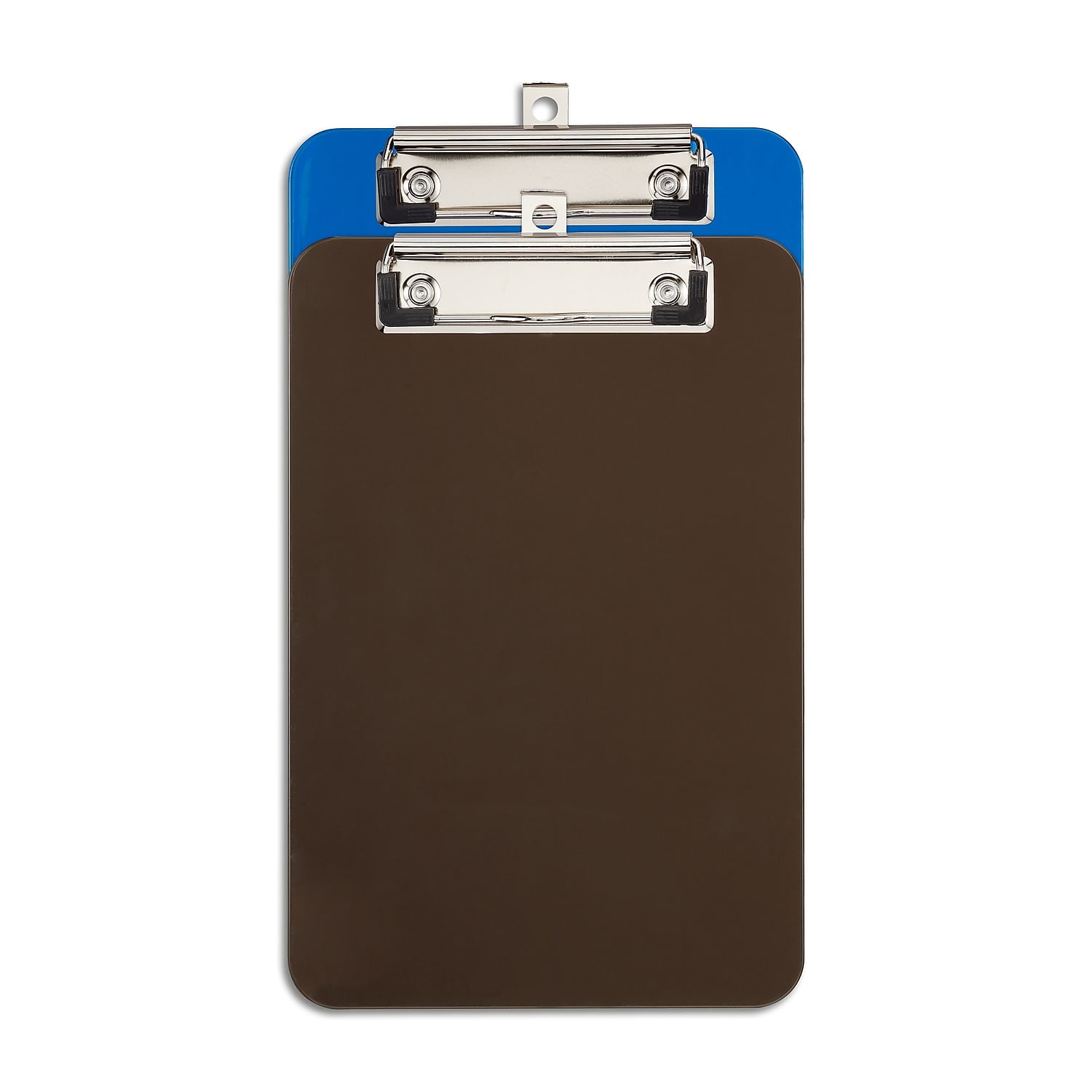 Staples Plastic Memo Clipboards Black & Blue 6" x 9" 2/Pack (21423