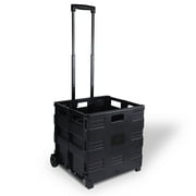 Staples Plastic/Poly Mobile Utility Cart with Dual Wheel Black (ST60714-CC) ST59678-US