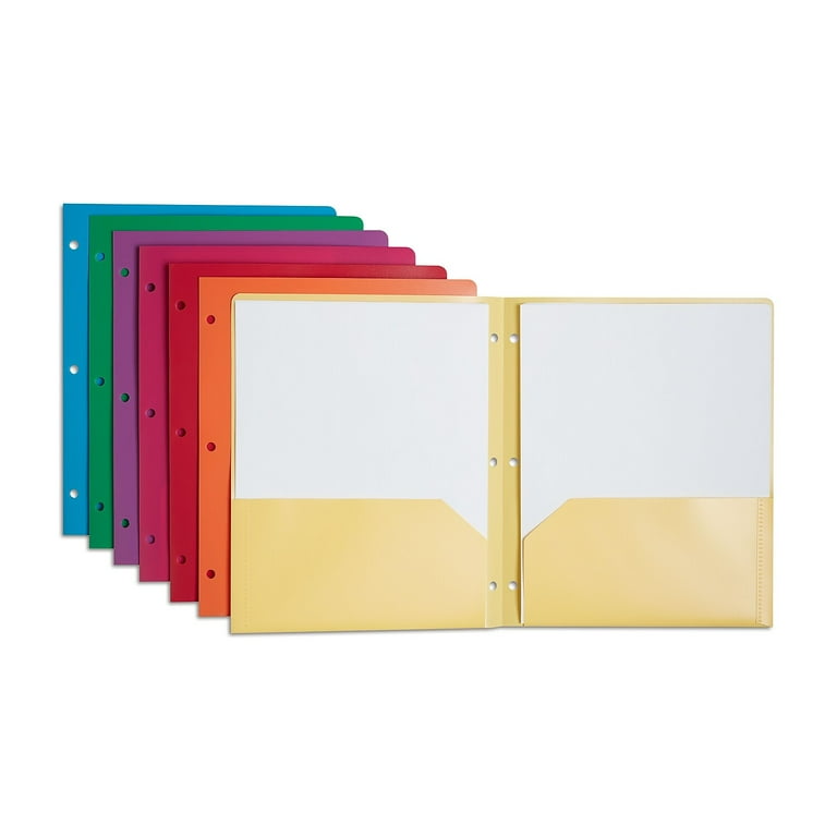 Staples Poly 2 Pocket school Folder Assorted Colors 52819 55095