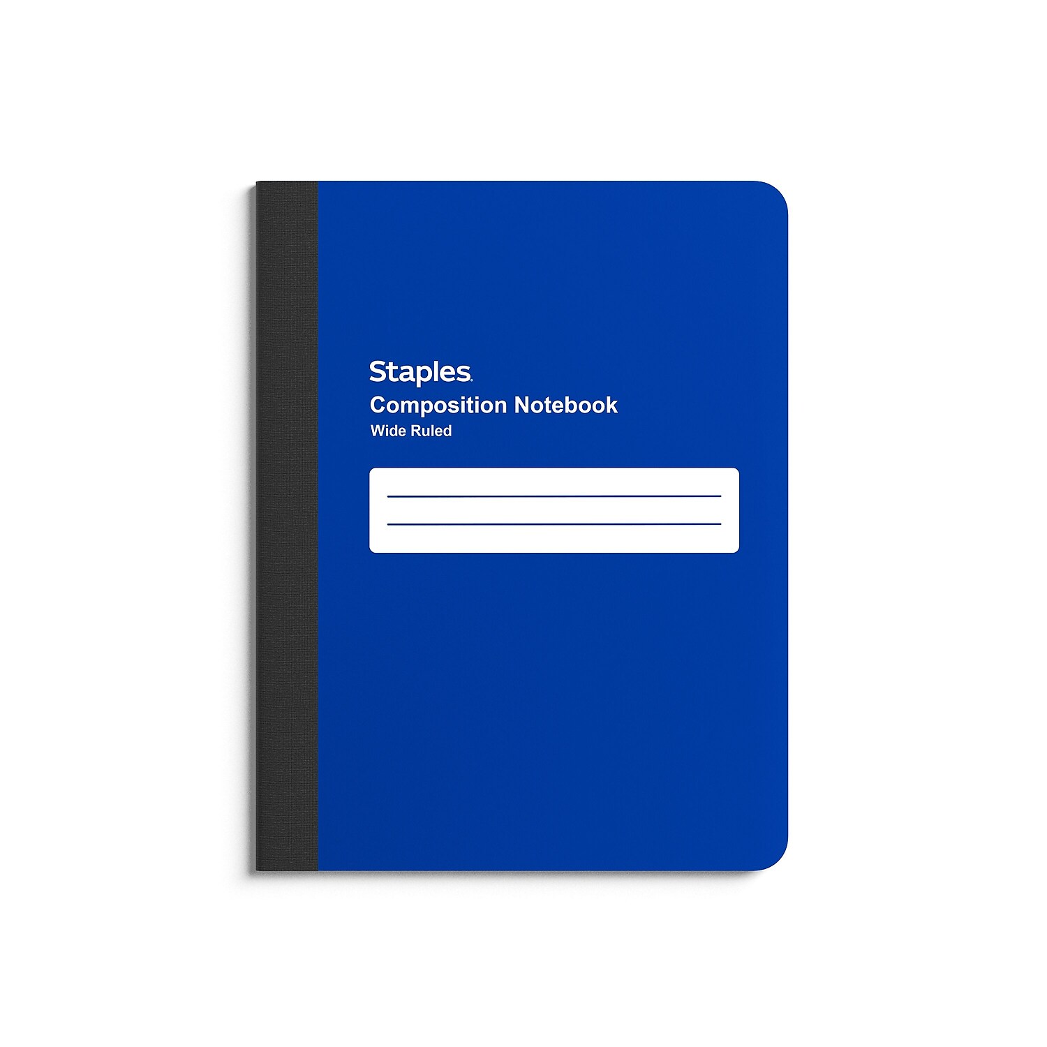 Staples Poly Composition Notebook Blue Wide Ruled 93/4" x 71/2" Each