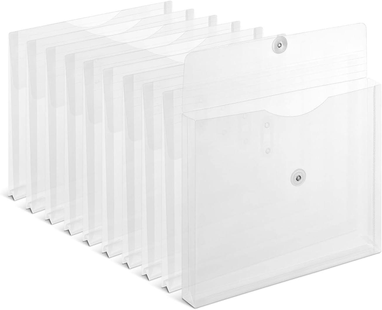 Staples Poly Envelopes w/ Side Opening, Letter, Clear, 10/Pac