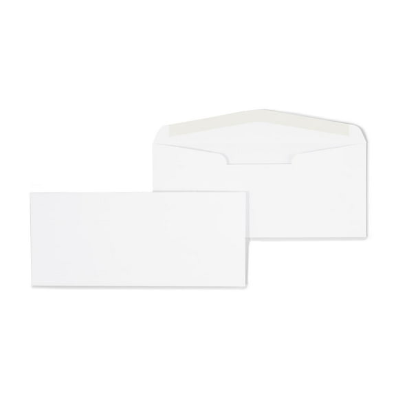 Staples Premium Diagonal-Seam Gummed #10 Envelopes White 500/Box 321554