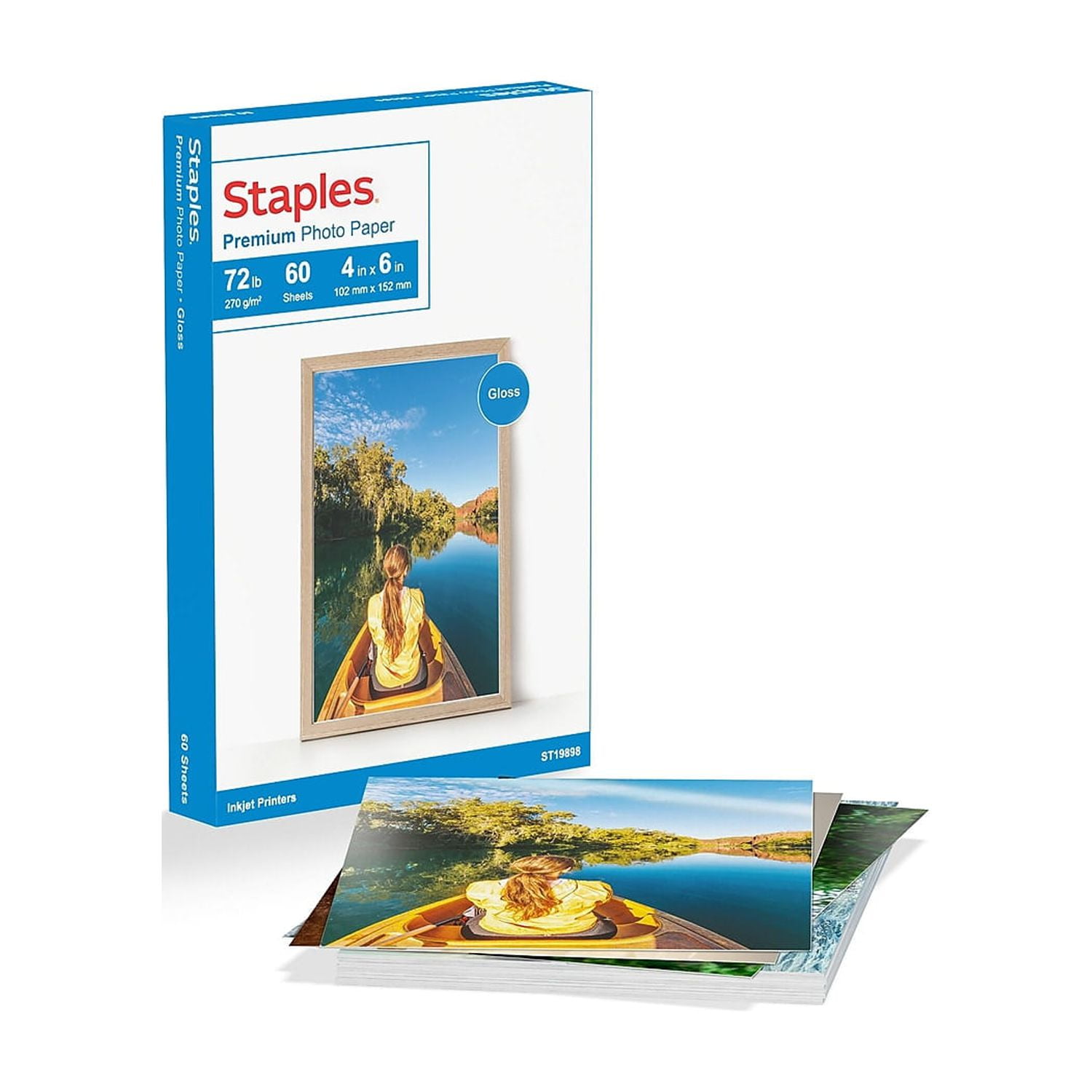 Staples Magnetic Glossy Photo Paper, 8.5 x 11, 4/Pack (34747-CC)