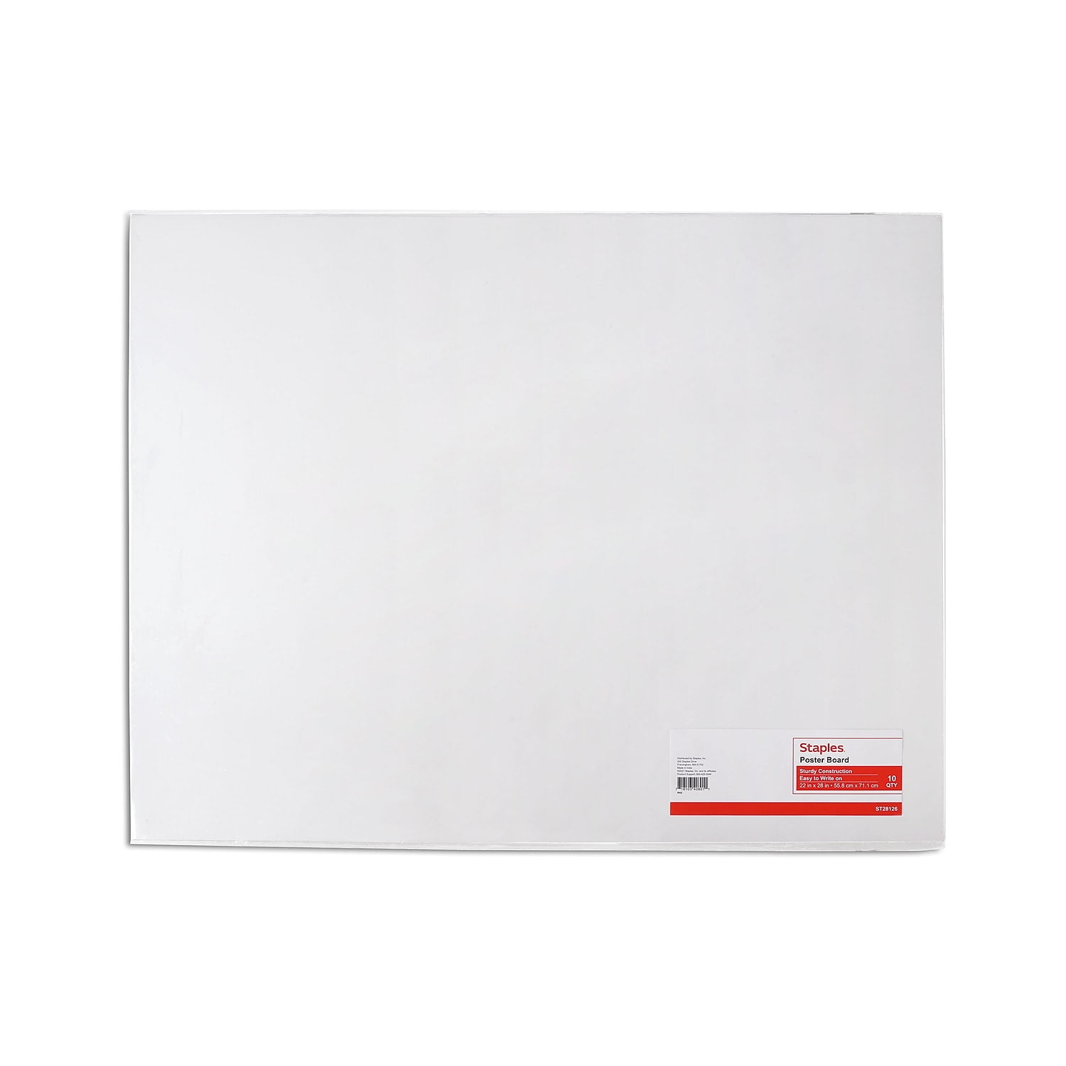 Staples Premium Poster Boards 5Pack White 22 x 28 1213774