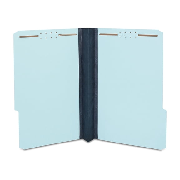 Staples Pressboard Classification Folder 3" Expansion Legal Size Light Blue 50/Carton