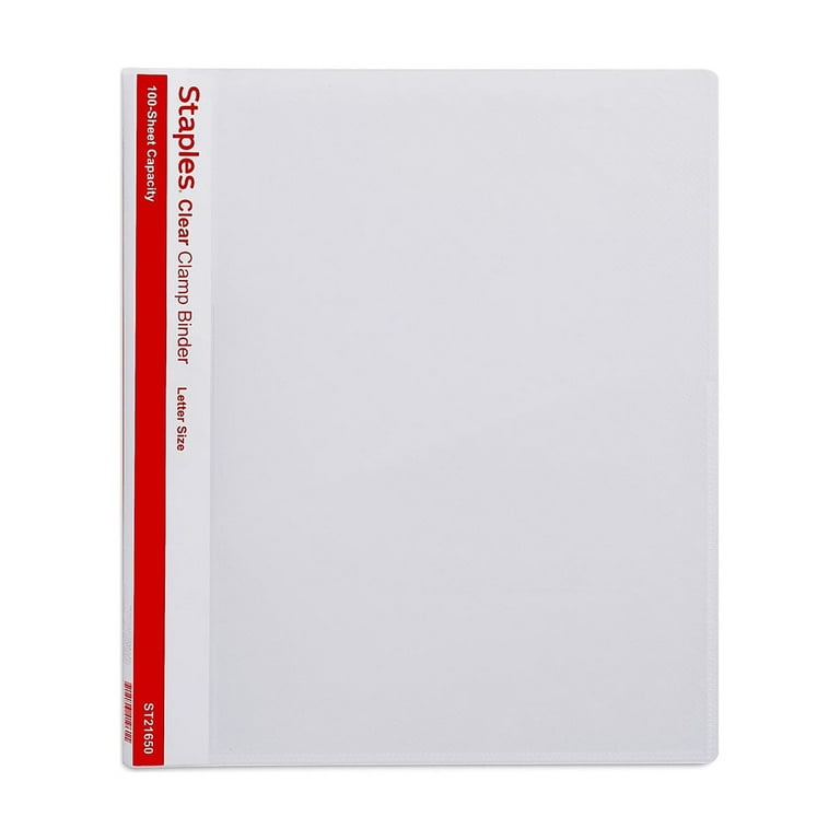Staples Letter Clear Cover Presentation Book, White (21618cc/10555)