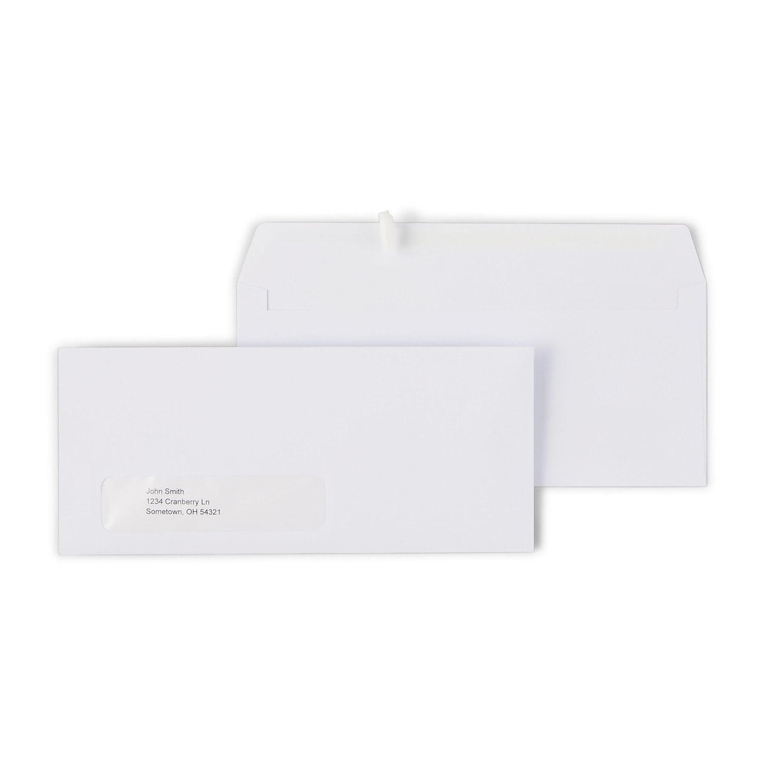 Staples QuickStrip EasyClose 10 Window Envelopes41/8" x 91/2"White