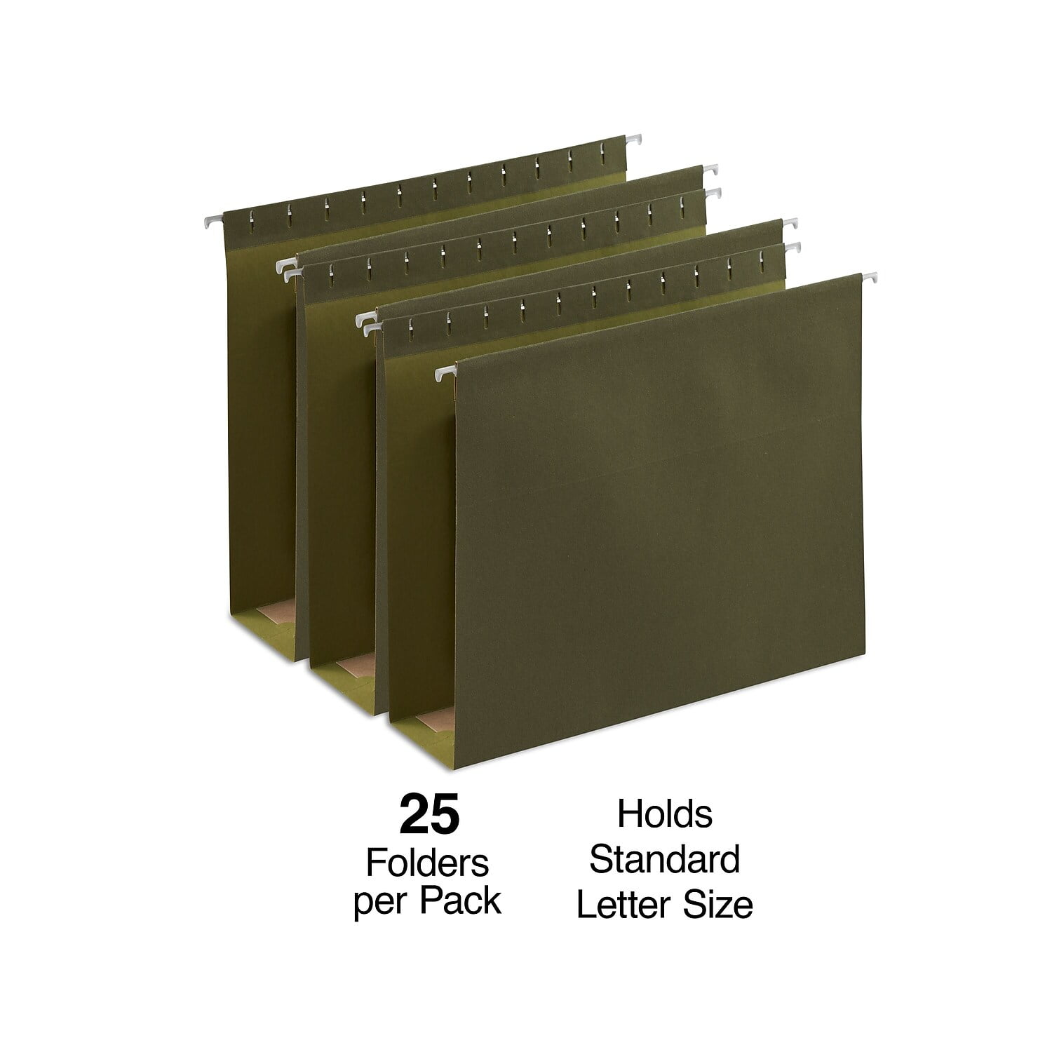 "Staples LetterSize BoxBottom Hanging File Folders, 3"" Expansion