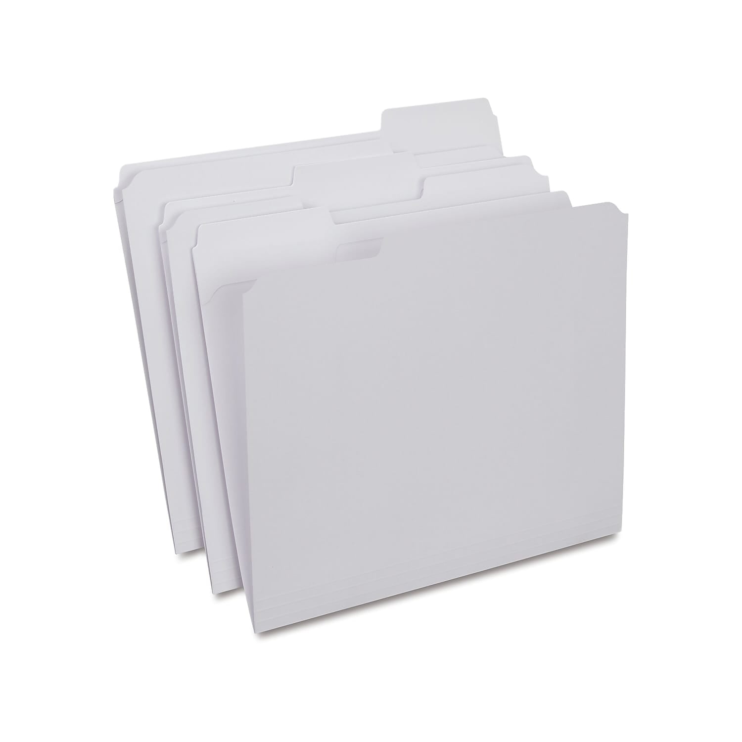Staples Colored File Folders w/ Reinforced Tabs Letter 3 Tab White 100/Box TR508986/508986