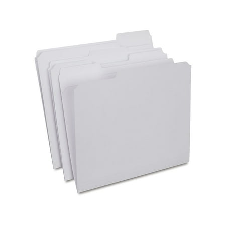 Staples Colored File Folders w/ Reinforced Tabs Letter 3 Tab White 100/Box TR508986/508986