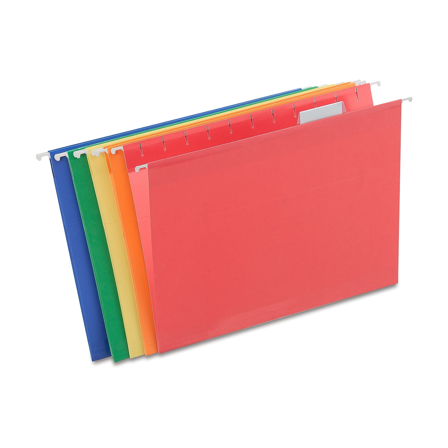 Staples Reinforced Hanging File Folders 5-Tab Letter Size Asst. Colors 25/bx 813110
