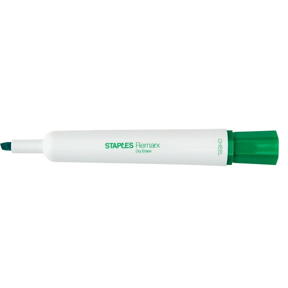 Staples Remarx Dry Erase Markers Broad Point Green 36/Carton 18889VS