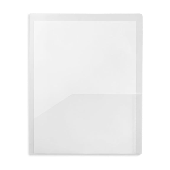 Staples Report Cover with 2 Pockets Plastic Clear 970151