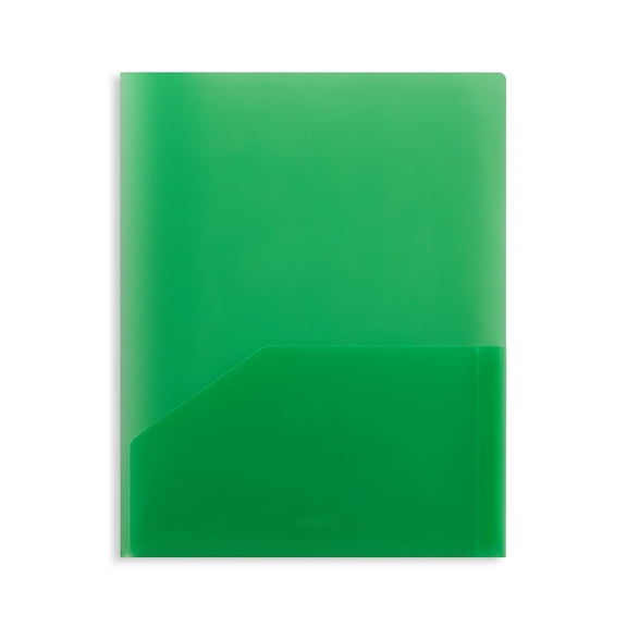 Staples Report Cover with 2 Pockets Plastic Green 26383 Each (26383)