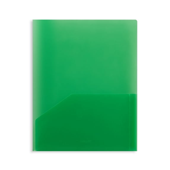 Staples Report Cover with 2 Pockets Plastic Green 26383 Each (26383)