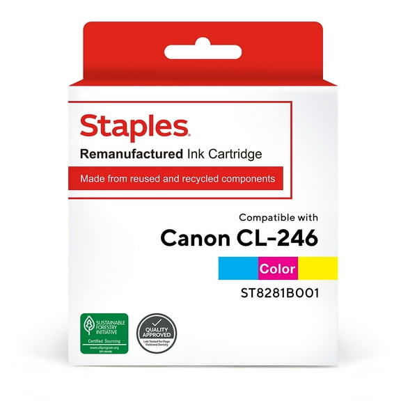 Staples STP REMAN CANON CL-246 CMY INK 2796084