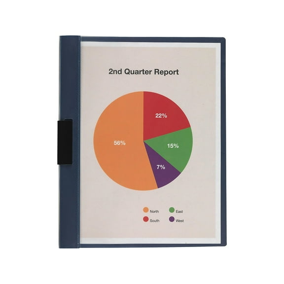 Staples Slide Locking Report Covers Letter Size Blue 15/Carton ST20593-CC