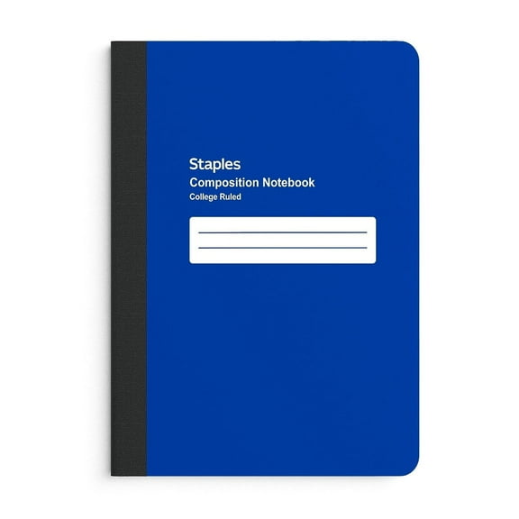 Staples Small Composition Notebook 5" x 7" College Ruled 80 Sheets Blue 3/Pack ST24490DVS