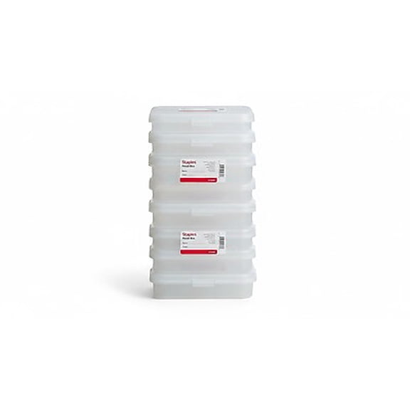 Staples Snap Plastic Cases, 2 1/4"H x 5 5/8"W x 8 1/4"L, Clear, 10/Pack (ST22859-10PK-VB)
